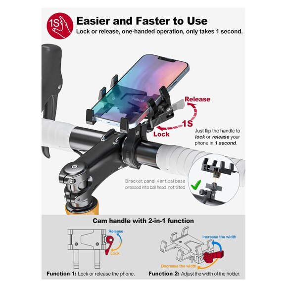 Tiakia‎ bike 4.5-7 Inch Phones mount - Picture 4 of 7